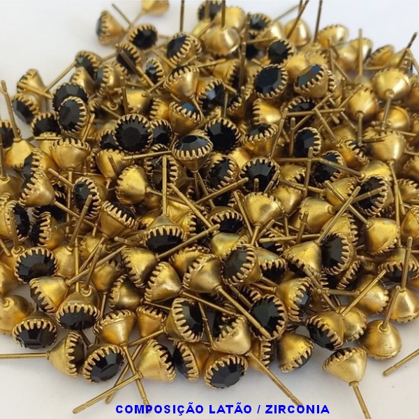 ACESSORIO(BRINCO NO BRUTO PRONTO PARA O BANHO(CX76) -BRINCO DE PINO - TAMANHO  7MM - PESO TOTAL 0,5GR - BRU0001127