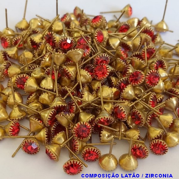 ACESSORIO(BRINCO NO BRUTO PRONTO PARA O BANHO(CX76) -BRINCO DE PINO - TAMANHO  7MM - PESO TOTAL 0,5GR - BRU0001128