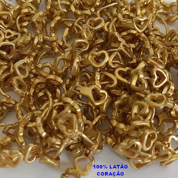 BRINCO BRUTO PRONTO PARA BANHO-  ARGOLINHA DE PRESSÃO -  COM CORAÇÃO TAMANHO 12MM - PESO 1,9GR  -  BRU6919B