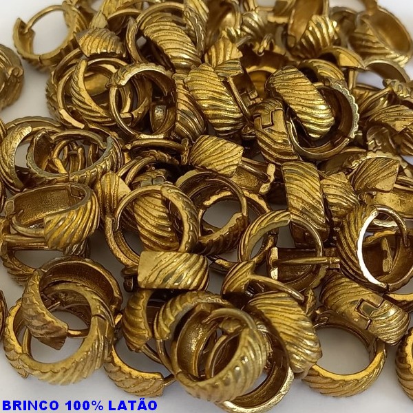 BRINCO BRUTO PRONTO PARA O BANHO BASE ARGOLINHA DE  PRESÃO (TRANQUETA) REDONDO TAMANHO 12MM -  PESO 1,9GR -  - BRU6741A