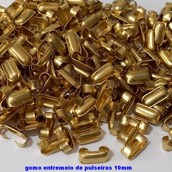 ACESSORIO NO BRUTO PRONTO PARA O BANHO(E0034) (GOMO PARA PULSEIRAS DE 10MM) COMPOSIÇÃO 100% LATÃO - VENDIDO POR UNIDADE - PESO 0,2GR - BRU0001197