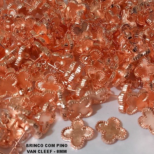 ACESSORIO (BRINCO NO BRUTO PRONTO PARA O BANHO(PEÇA EM ZAMAC JA PRONTA PARA O BANHO) (PESO DO PAR 1,2GR - VAN CLEEF - PODE SER BANHADA OU RESINADA -( VENDIDO POR PAR) BRU0001209