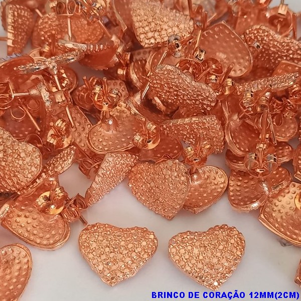 ACESSORIO (BRINCO NO BRUTO PRONTO PARA O BANHO(PEÇA EM ZAMAC JA PRONTA PARA O BANHO) (PESO DO PAR 1,5GR - CORAÇÃO DE 12MM(1,2CM) -( VENDIDO POR PAR) BRU0001213