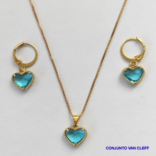 CONJUNTO (VAN CLEFF) NO BRUTO PRONTO PARA O BANHO  - GARGANTILHA  COM CORRENTE VENEZIANA DE 45CM - BRINCO 12MM COM ARGOLA DE PRESSÃO - PESO TOTAL: 4,6GR - BRU8889