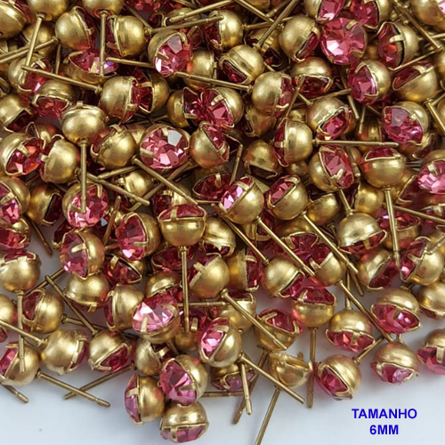 ACESSORIO(BRINCO NO BRUTO PRONTO PARA O BANHO(CX82)(REDONDO) - BRINCO DE PINO - TAMANHO 6MM - PESO TOTAL 0,5GR - BRU0001217