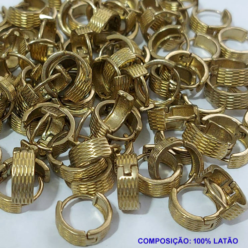 BRINCO NO BRUTO PRONTO PARA O BANHO(CX59) - ARGOLINHA DE PRESSÃO(TRANQUETA) EM FORMATO REDONDO - TAMANHO 13MM - PESO 2.4GR - BRU8949