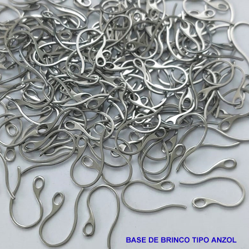 ACESSÓRIO EM AÇO INOXIDÁVEL 316L - BASE DE BRINCO TIPO ANZOL - 22MM-  COMPOSIÇÃO 100% AÇO INOXIDÁVEL - AÇO000919