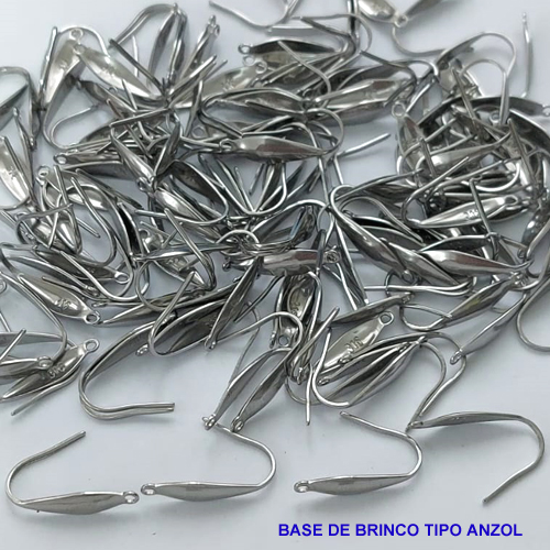 ACESSÓRIO EM AÇO INOXIDÁVEL 316L - BASE DE BRINCO TIPO ANZOL - 18MM-  COMPOSIÇÃO 100% AÇO INOXIDÁVEL - AÇO000921