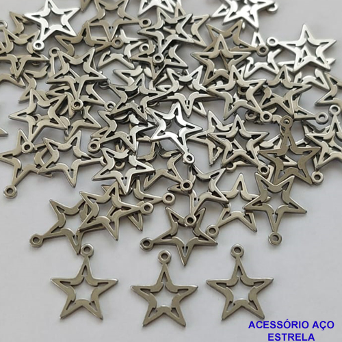 ACESSÓRIO EM AÇO INOXIDÁVEL 316L - ESTRELA - 11MM - COMPOSIÇÃO 100% AÇO INOXIDÁVEL - AÇO000925