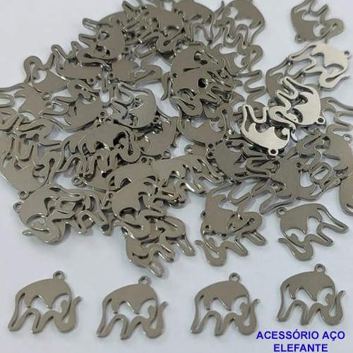 ACESSÓRIO EM AÇO INOXIDÁVEL 316L - ELEFANTE - 12MM - COMPOSIÇÃO 100% AÇO INOXIDÁVEL - AÇO000927