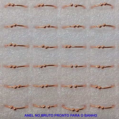 ANEL NO BRUTO PRONTO PARA O BANHO - COMPOSIÇÃO LATÃO - PESO MÉDIO 1,2GR - ANEL000233
