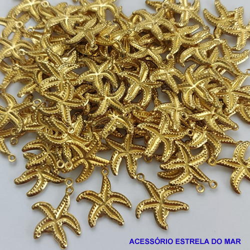 ACESSORIO NO BRUTO PRONTO PARA O BANHO (CX11) (TQ295) COMPOSIÇÃO 100% LATÃO - 14MM ESTRELA DO MAR - PESO 0,6GR VENDIDO POR UNIDADE - BRU0001312