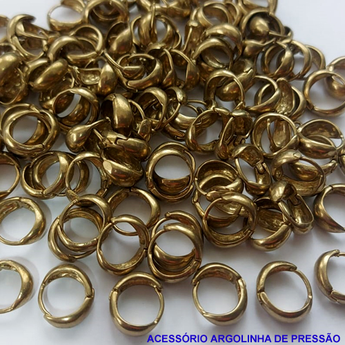 BRINCO NO BRUTO PRONTO PARA O BANHO(CX92) - ARGOLINHA DE PRESSÃO (TRANQUETA) TAMANHO 12MM LARGURA 5MM (PESO DO PAR 2GR) PEÇA VENDIDO POR PAR - BRU8986