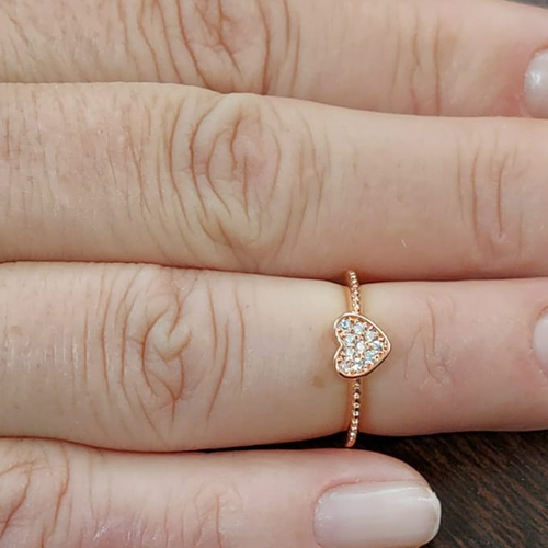 ANEL (FALANGE) NO BRUTO PRONTO PARA O BANHO - CRAVEJADO EM ZIRCONIA CRISTAL - PESO DO ANEL 1,4GR - ANEL000247