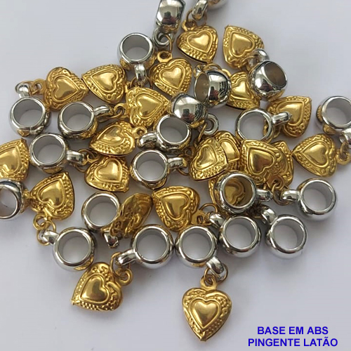 ACESSORIO NO BRUTO PRONTO PARA O BANHO - PINGENTE CORAÇÃO 12MM - BERLOQUE PARA PULSEIRA SIMILAR A PANDORA (PEÇA VENDIDA POR UNIDADE) PENDENTE ABS - PESO 0,5GR - BRU0001334