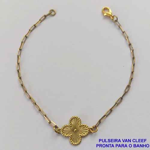 PULSEIRA NO BRUTO PRONTO PARA O BANHO - (E3181) PULSEIRA CARTIER COM VAN CLEEF - TAMANHO 18CM - PESO 1,4GR E FECHO LAGOSTA - BRU9012