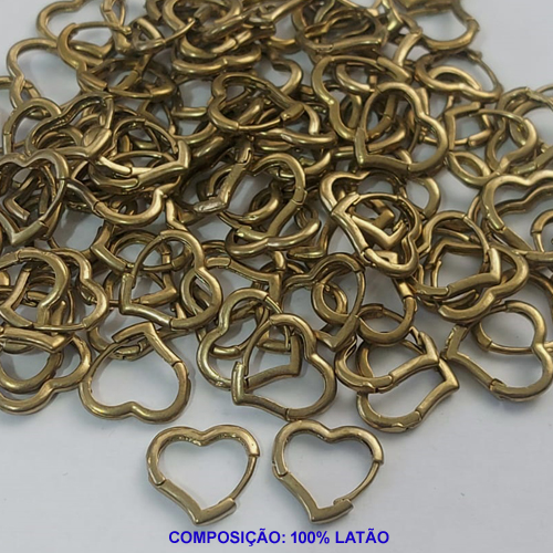 BRINCO NO BRUTO PRONTO PARA O BANHO(CX59) - ARGOLINHA DE PRESSÃO (TRANQUETA) EM FORMATO CORAÇÃO - TAMANHO 16MM - PESO 1,6GR - BRU9016