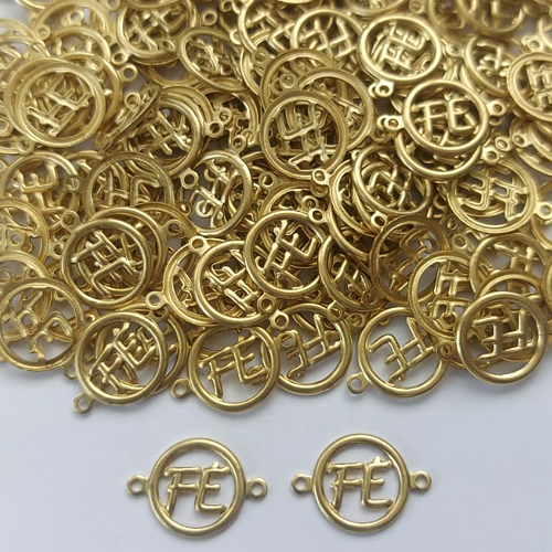 ACESSORIO PINGENTE NO BRUTO PRONTO PARA O BANHO (CX20) - (E2905) COMPOSIÇÃO 100% LATÃO - TAMANHO 11X11MM PESO TOTAL 0,3GR FÉ VAZADO COM DUAS ARGOLINHAS BRU0001364
