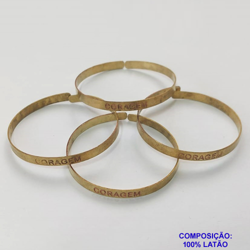 PULSEIRA (BRACELETE) NO BRUTO PRONTO PARA O BANHO(CX114) - TAMANHO 50MM - LARGURA 4MM - PESO TOTAL 3,5GR - BRU9230