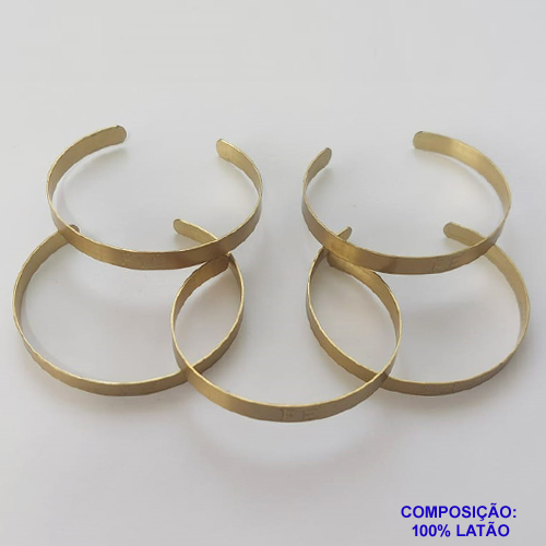 PULSEIRA (BRACELETE) NO BRUTO PRONTO PARA O BANHO - (3.2419) TAMANHO 65MM - LARGURA 7MM - FRASE FÉ - PESO TOTAL 5,2GR - BRU9359