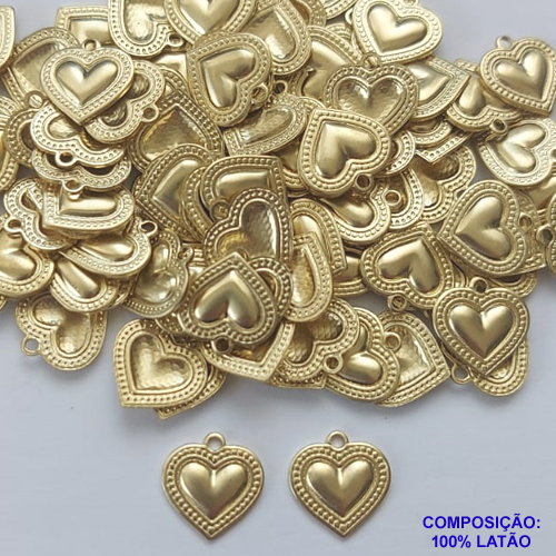 ACESSORIO PINGENTE NO BRUTO PRONTO PARA O BANHO (CX18) - PINGENTE CORAÇÃO (4035) TAMANHO: 10MM - COMPOSIÇÃO 100% LATÃO - PESO TOTAL 0,5GR - (VENDIDO POR UNIDADE) - BRU0001479