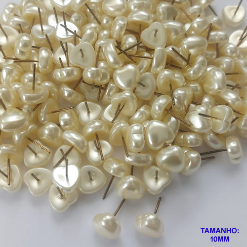 ACESSORIO BRINCO NO BRUTO PRONTO PARA O BANHO (CORAÇÃO) - BRINCO DE PINO - TAMANHO 10MM - PESO TOTAL 1GR - BRU0001534