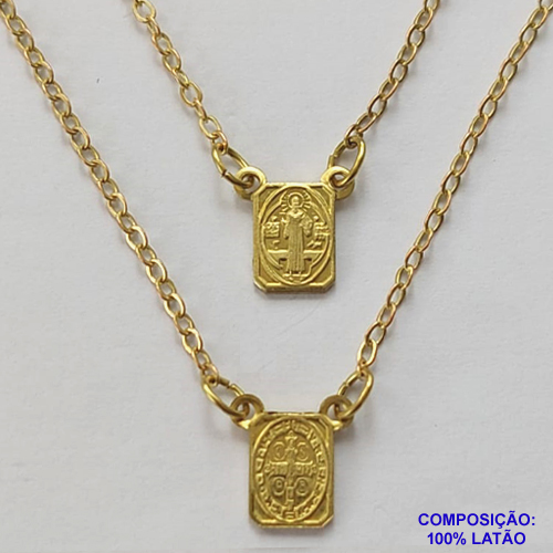 ESCAPULARIO BRUTO PRONTO PARA BANHO(CX69) - CORRENTE CADEADO ESCAPULÁRIO 6X8MM  SAO BENTO - BRU9639