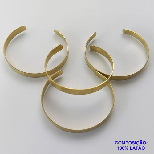 PULSEIRA (BRACELETE) NO BRUTO PRONTO PARA O BANHO(CX115) - (3.2419V) TAMANHO 65MM - LARGURA 7MM - PALAVRA "VIDA"  - PESO TOTAL 6,2GR - BRU9665