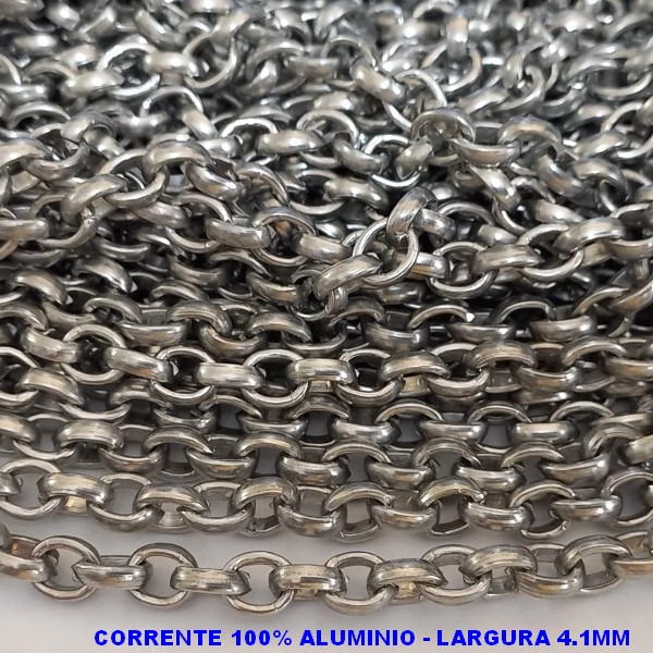 CORRENTE NO BRUTO PRONTO PARA O BANHO - "ALUMINIO" CORRENTE VENDIDA POR METRO (A13) - PESO DO METRO 14,9GR - BRU000A13