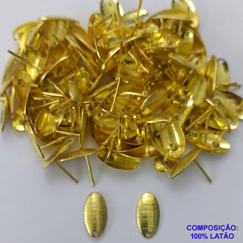 ACESSÓRIO NO BRUTO PRONTO PARA O BANHO - BASE PARA BRINCO COM PINO FORMATO GOTA (699) - TAMANHO 6x12MM  PESO DO PAR 0,5GR - VENDIDA POR PAR - BRU0001560