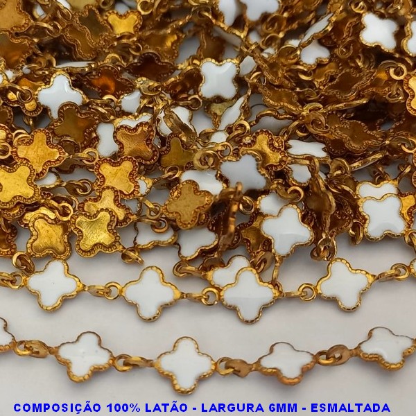 CORRENTE NO BRUTO PRONTO PARA O BANHO - CORRENTE VENDIDA POR METRO COMPOSIÇÃO 70% LATÃO E 30% ESMALTE - PESO DO METRO 11.5GR - BRU0001581