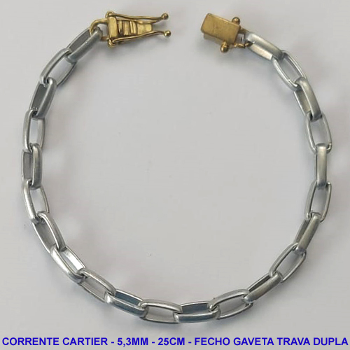 PULSEIRA MASCULINA NO BRUTO PRONTO PARA O BANHO - PULSEIRA EM ALÚMINIO (M-A14) - TAMANHO 25CM - LARGURA 5,3MM - FECHO GAVETA COM TRAVA DUPLA - PESO 7,1GR - COMPOSIÇÃO: ALUMÍNIO - BRU9906