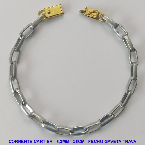PULSEIRA MASCULINA NO BRUTO PRONTO PARA O BANHO - PULSEIRA EM ALÚMINIO (M-A14) - TAMANHO 25CM - LARGURA 5,3MM - FECHO GAVETA COM TRAVA - PESO 6,3GR - COMPOSIÇÃO: ALUMÍNIO - BRU9912