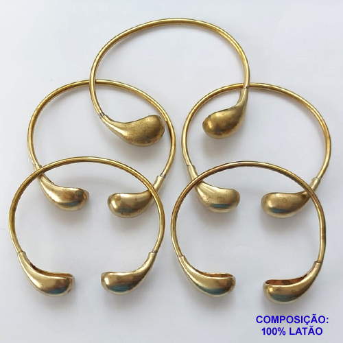 PULSEIRA (BRACELETE) NO BRUTO PRONTO PARA O BANHO - BRACELETE ESTILO GOTAS - PESO 18,9GR - COMPOSIÇÃO: 100% LATÃO - BRU9916