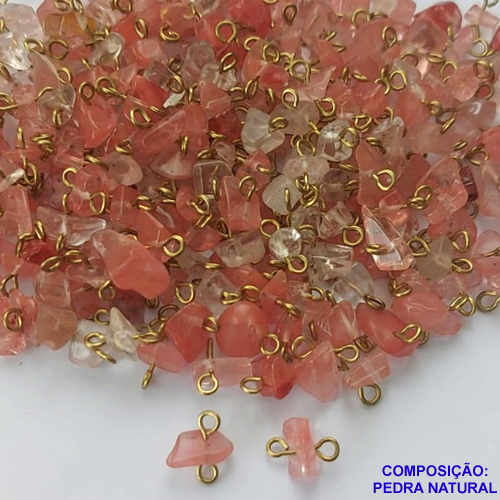 ACESSORIO NO BRUTO PRONTO PARA O BANHO - PEDRA NATURAL CASCALHO SALMÃO CASTROADO - TAMANHO MÉDIO 7MM - PESO MÉDIO 0,3GR (VENDIDA POR UNIDADE) BRU0001734
