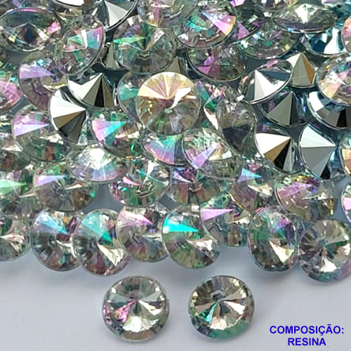 ACESSÓRIO NO BRUTO PRONTO PARA O BANHO - DIAMANTE CRISTAL COLORIDO EM RESINA - TAMANHO 10X10MM - PESO 0,3GR - (PEÇA VENDIDA POR UNIDADE) BRU0001804