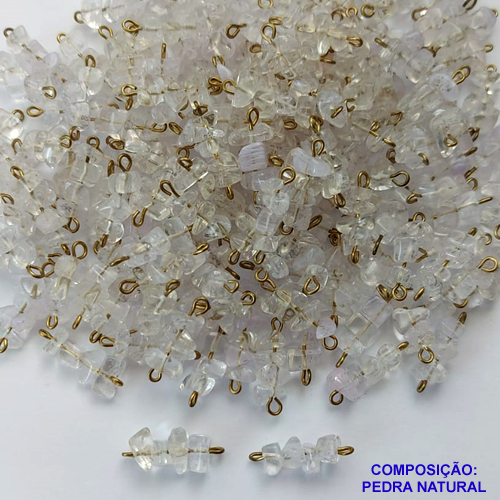 ACESSÓRIO NO BRUTO PRONTO PARA O BANHO - PEDRA NATURAL CASCALHO CRISTAL CASTROADO - TAMANHO MÉDIO 14MM - PESO MÉDIO 0,8GR (VENDIDA POR UNIDADE) - BRU0001821