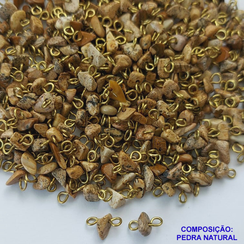 ACESSÓRIO NO BRUTO PRONTO PARA O BANHO - PEDRA NATURAL CASCALHO MARROM CASTROADO - TAMANHO MÉDIO 5MM - PESO MÉDIO 0,3GR (VENDIDA POR UNIDADE) - BRU0001822