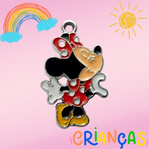 ACESSÓRIO NO BRUTO PRONTO PARA O BANHO - PINGENTE DESENHO ANIMADO ESMALTADO - PESO TOTAL 1,5GR - TAMANHO: 25MM - BRU0001908
