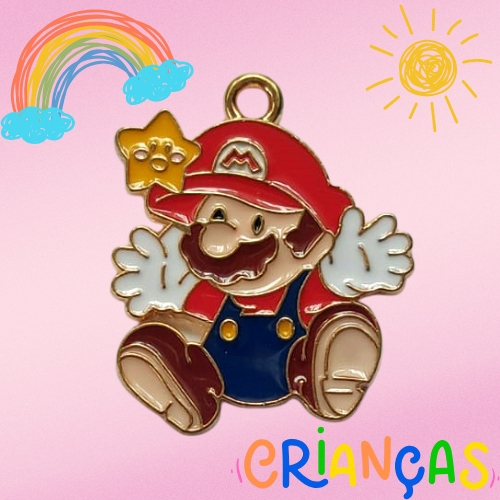 ACESSÓRIO NO BRUTO PRONTO PARA O BANHO - PINGENTE DESENHO ANIMADO ESMALTADO - PESO TOTAL 2,4GR - TAMANHO: 23MM - BRU0001909