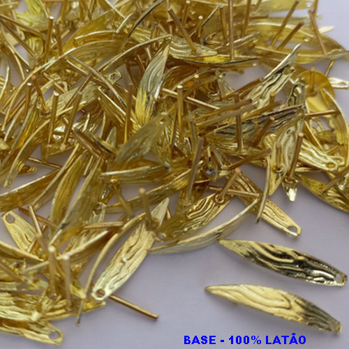 ACESSÓRIO NO BRUTO PRONTO PARA O BANHO - BASE PARA BRINCO COM PINO COMPRIDO ESTRELA TAMANHO 20x3MM  PESO DO PAR 0,7GR - VENDIDA POR PAR - BRU0001979