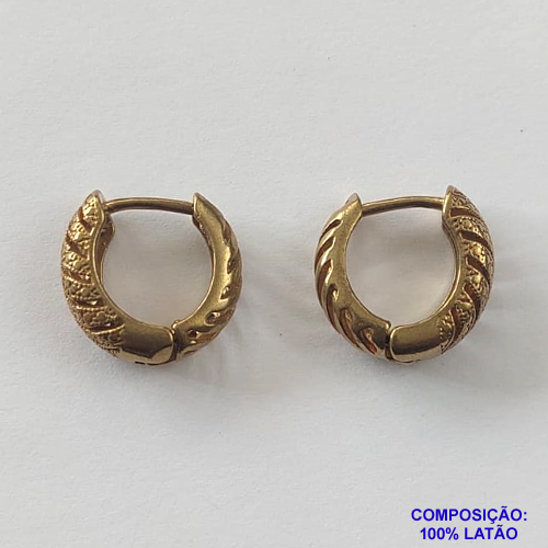 BRINCO NO BRUTO PRONTO BANHO - BRINCO ARGOLA - ARGOLINHA DE PRESSÃO (TRANQUETA) TAMANHO 16MM - LARGURA: 5MM - PESO TOTAL 4,3GR - BRU10818
