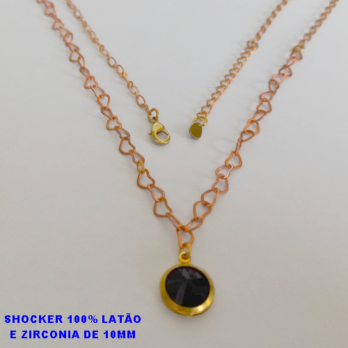 SHOCKER NO BRUTO PRONTO PARA O BANHO SIMPLES E DELICAD0 EM ZIRCÔNIA (FECHO LAGOSTA) BRU10842