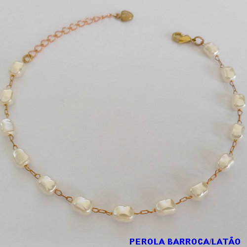 PULSEIRA NO PRUTO PRONTO PARA O BANHO(TODA EM  PEROLA  BARROCA DE 18CM TOTAL 2,4GR - BRU10985