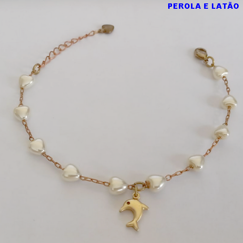 PULSEIRA NO PRUTO PRONTO PARA O BANHO(TODA EM  PEROLA  de 5MM  - DE 18CM - PESO TOTAL 4,2GR - BRU10995