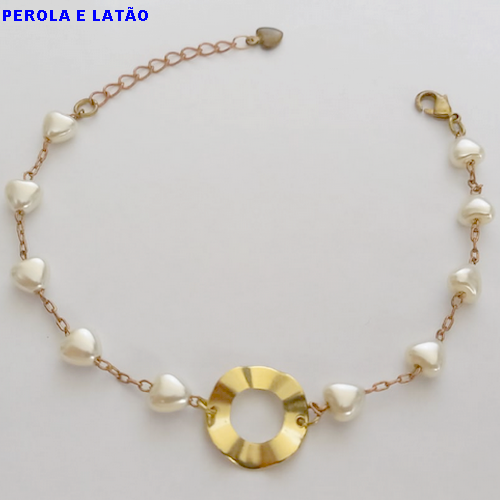 PULSEIRA NO PRUTO PRONTO PARA O BANHO(TODA EM  PEROLA  de 5MM  - DE 18CM - PESO TOTAL 4,2GR - BRU10999