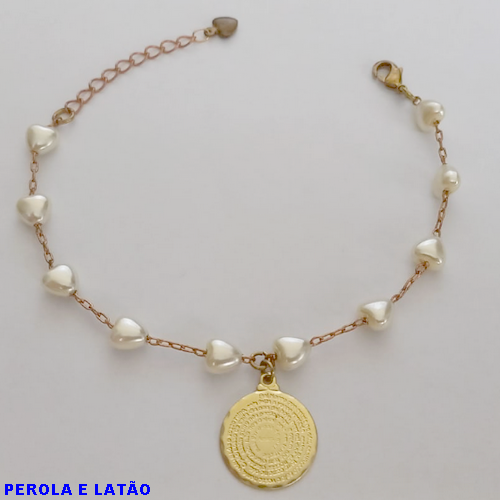 PULSEIRA NO PRUTO PRONTO PARA O BANHO (CX17) (TODA EM  PEROLA  de 5MM  - DE 18CM - PESO TOTAL 4,2GR - BRU12300