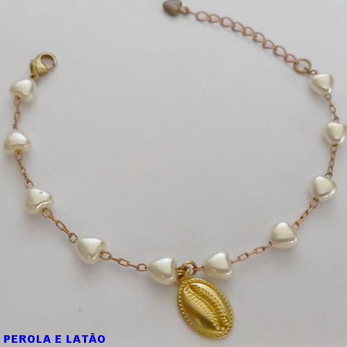 PULSEIRA NO PRUTO PRONTO PARA O BANHO(TODA EM  PEROLA  de 5MM  - DE 18CM - PESO TOTAL 4,2GR - BRU12301