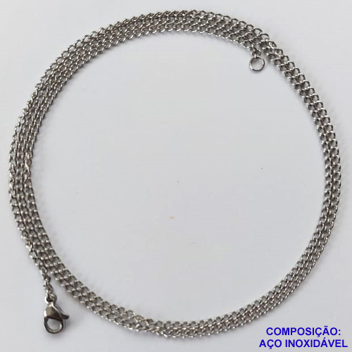 CORRENTE EM AÇO INOXIDÁVEL - (Aço03) TAMANHO 45CM - LARGURA 1,9MM - FECHO LAGOSTA - COMPOSIÇÃO: AÇO INOXIDÁVEL -  AÇO962
