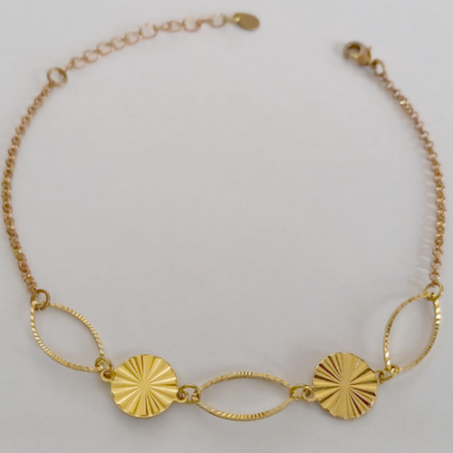PULSEIRA NO BRUTO PRONTO PARA O BANHO(5546)( PULSEIRA 18CM+EXTENSOR) CORRENTE ELO PORTUGUÊS - COM FECHO LAGOSTA -( PESO TOTAL 2,4GR -COMPOSIÇÃO 100% LATÃO - BRU123560